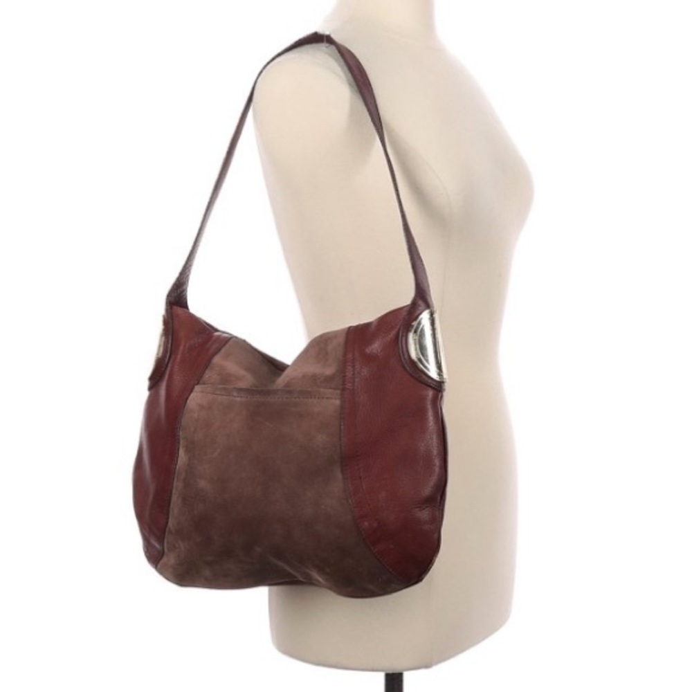 B Makowsky || Woman Suede and Leather Handbag